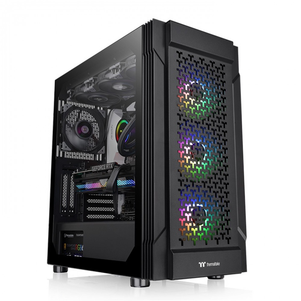 Thermaltake Versa T27 TG ARGB Gaming Midi Tower Κουτί Υπολογιστή με Πλαϊνό Παράθυρο Μαύρο