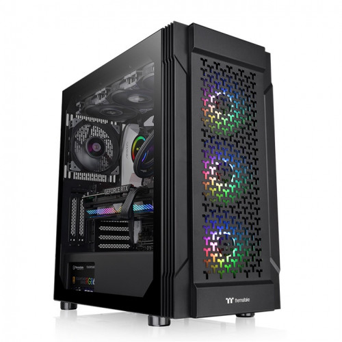 Thermaltake Versa T27 TG ARGB Gaming Midi Tower Κουτί Υπολογιστή με Πλαϊνό Παράθυρο Μαύρο
