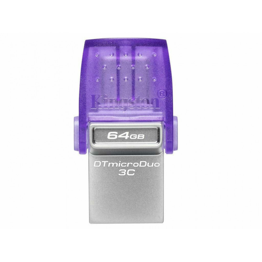 Kingston DataTraveler MicroDuo 3C 64GB USB 3.1 Stick με σύνδεση USB-A & USB-C Μωβ