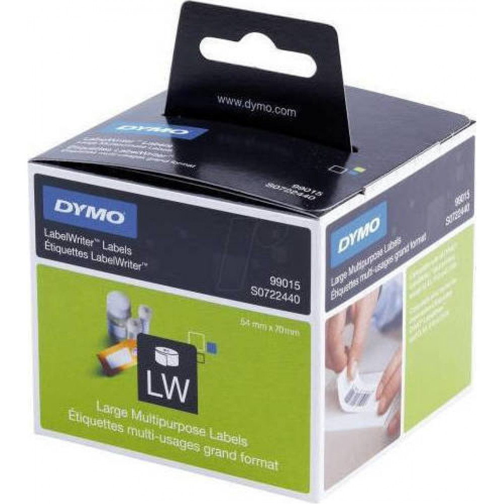 Dymo 99015 S0722440 320 Αυτοκόλλητες Ετικέτες σε Ρολό για Εκτυπωτή Ετικετών 70x54mm