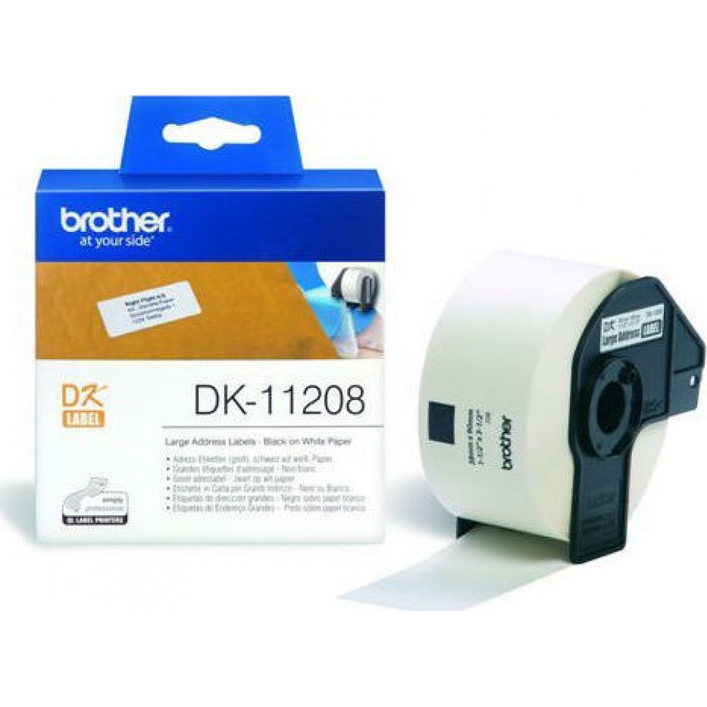 Brother 400 Αυτοκόλλητες Ετικέτες σε Ρολό για Εκτυπωτή Ετικετών 90x38mmΚωδικός: DK-11208