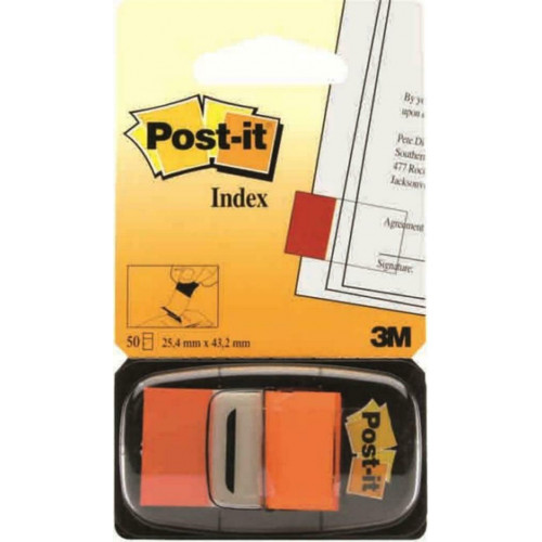 Σελιδοδείκτες 3M Post-It 25 χ 44 mm (Πορτοκαλί) (12) (6804OR) (MMM6804OR)