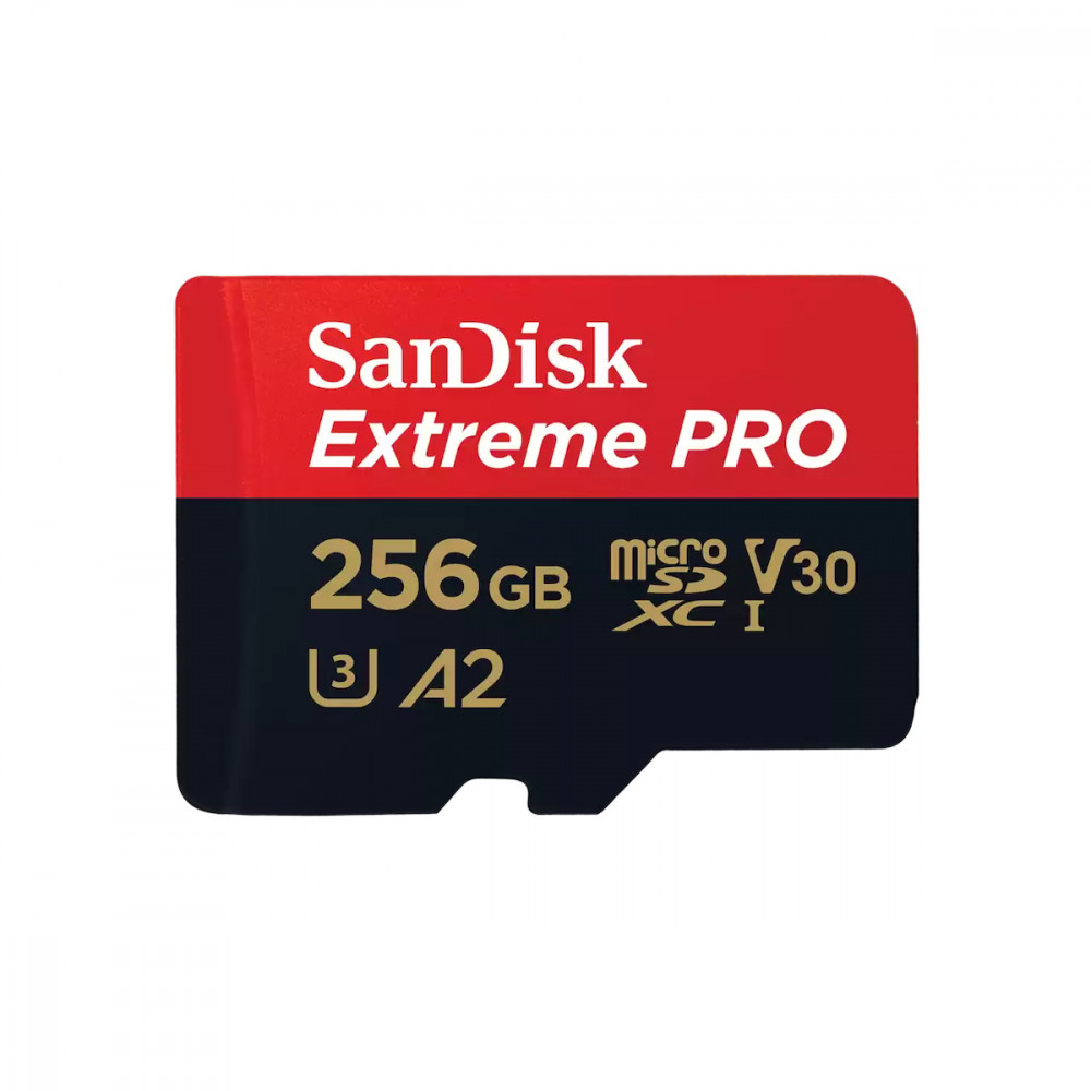 Sandisk Extreme Pro microSDXC 256GB U3 V30 A2 UHS-I με αντάπτορα