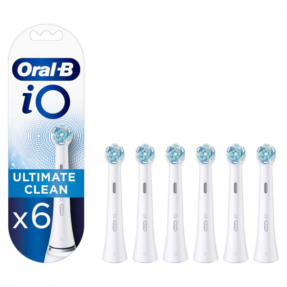 Oral-B IO Ultimate Clean Ανταλλακτικές Κεφαλές για Ηλεκτρική Οδοντόβουρτσα White 6τμχ