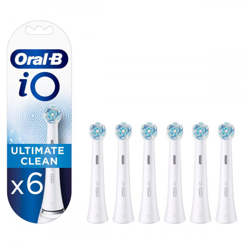 Oral-B IO Ultimate Clean Ανταλλακτικές Κεφαλές για Ηλεκτρική Οδοντόβουρτσα White 6τμχ