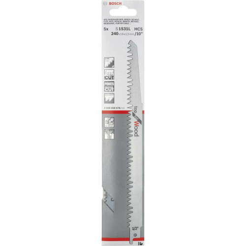 Bosch S1531L Λάμες Σπαθόσεγας για Ξύλο 5τμχ