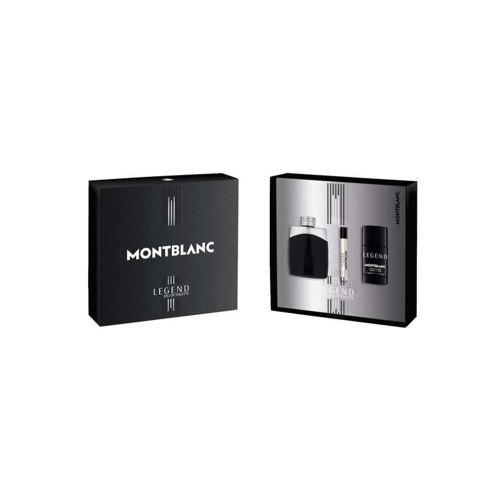 Mont Blanc Legend Gift set EDT 100 ml, miniature EDT 7.5 ml and deo stick 75 g Εκθεσιακό