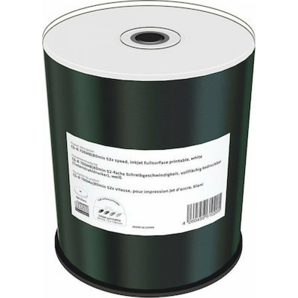 MediaRange Εγγράψιμα CD-R 52x Printable 700MB Cake Box 100τμχΚωδικός: MR203