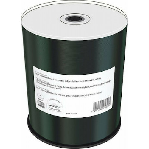 MediaRange Εγγράψιμα CD-R 52x Printable 700MB Cake Box 100τμχΚωδικός: MR203