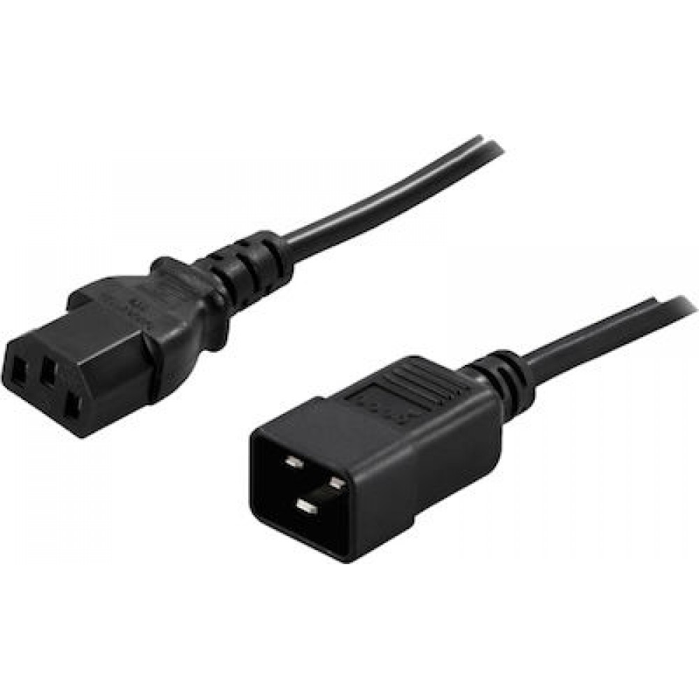 Powerwalker IEC C20 - IEC C13 Cable 1.8m Μαύρο (91010041)