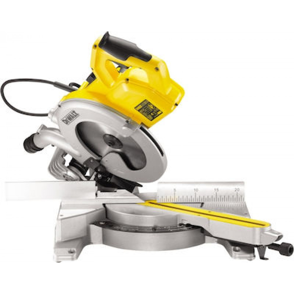 Dewalt DWS778 Φαλτσοπρίονο Συρόμενο με Ισχύ 1850W, Οδηγό Laser, Δίσκο Κοπής Διαμέτρου 250mm & Ταχύτητα Κοπής 4300rpm