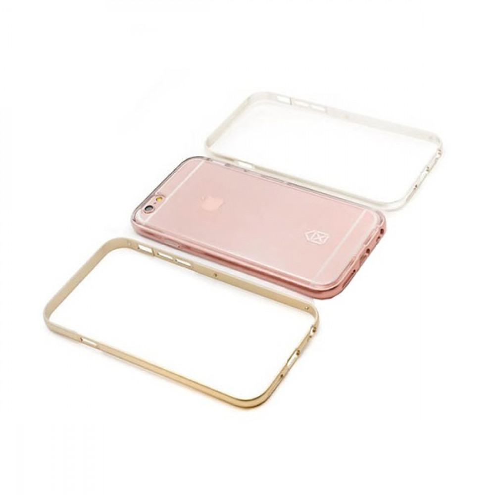 CS-ΘΗΚΗ BUMPER 3IN1 CRYSTAL BUMPER FOR IPHONE 6/6S PINK GOLD