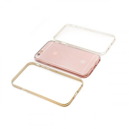 CS-ΘΗΚΗ BUMPER 3IN1 CRYSTAL BUMPER FOR IPHONE 6/6S PINK GOLD