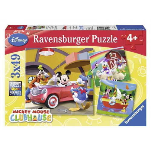 RAVENSBURGER PUZZLE - WD DISNEY MICKEY MOUSE CLUBHOUSE:EVERYBODY LOVES MICKEY (3x49pcs.) (09247)