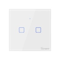 Sonoff T0 EU TX Χωνευτός Διακόπτης Τοίχου Wi-Fi (2-channel)