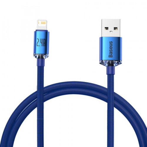 Baseus Crystal cable USB to Lightning, 2.4A, 1.2m (blue)