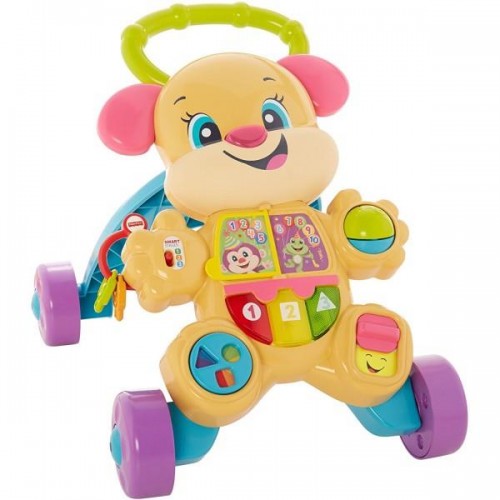 Fisher Price Περπατούρα Σκύλος Ροζ για 6+ Μηνών