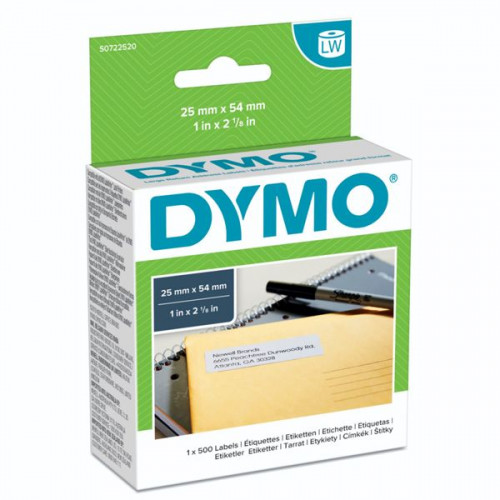Dymo 11352 550 Αυτοκόλλητες Ετικέτες σε Ρολό για Εκτυπωτή Ετικετών 54x25mmΚωδικός: S0722520