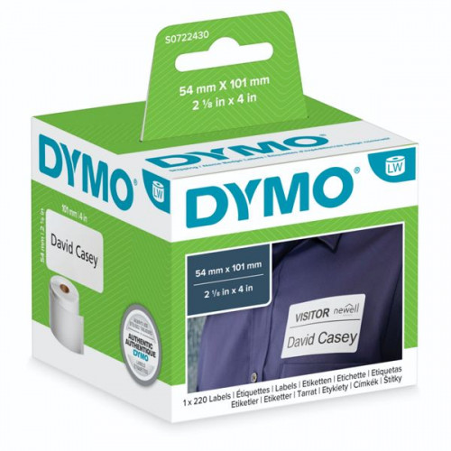Dymo 99014 220 Αυτοκόλλητες Ετικέτες σε Ρολό για Εκτυπωτή Ετικετών 101x54mmΚωδικός: S0722430