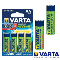1x4 Varta Rechargeable Accu AA Ready2Use NiMH 2100 mAh Mignon