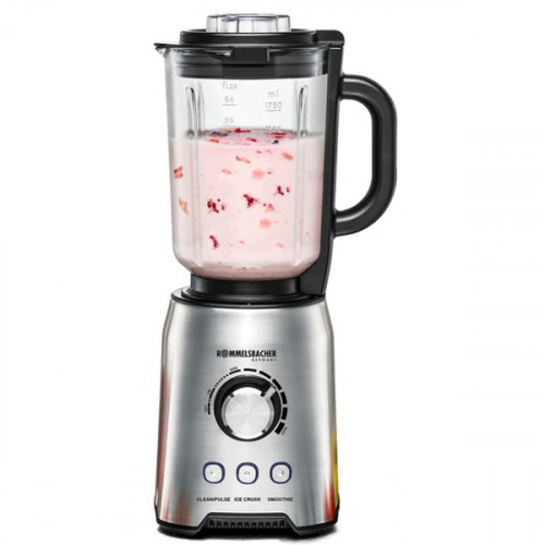 Rommelsbacher MX 1250 Μπλέντερ για Smoothies με Γυάλινη Κανάτα 1.75lt 1200W Μαύρο