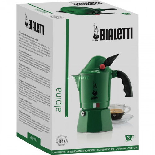 Bialetti Break Alpina Μπρίκι Espresso 3cups Πράσινο