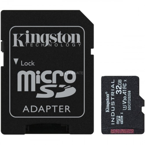 Kingston Industrial microSDHC 32GB Class 10 U3 V30 A1 UHS-I με αντάπτορα