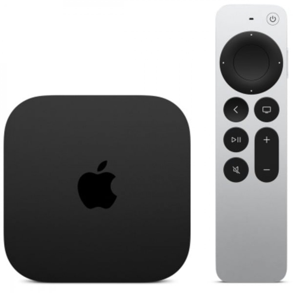 Apple TV Box TV 4K MN893FD/A 4K UHD με WiFi και 128GB Αποθηκευτικό Χώρο με Λειτουργικό tvOS και Siri
