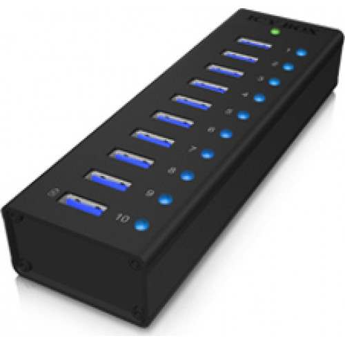 Raidsonic ICY BOX IB-AC6110 10-Port USB 3.0 Hub
