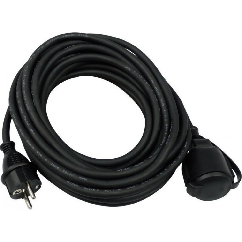 REV extension IP44 50m black