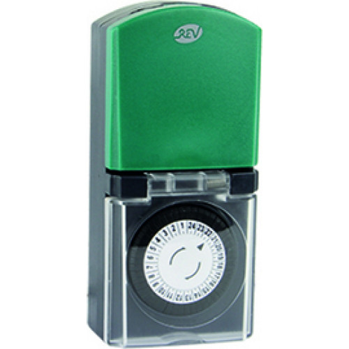 REV Timer IP 44 mechanical black/green