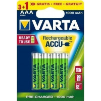 Varta Rechargeable Accu Επαναφορτιζόμενες Μπαταρίες AAA NiMH 1000 mAh Micro 1x4