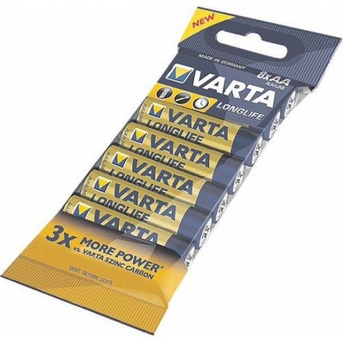 Varta Longlife Αλκαλικές Μπαταρίες AA LR 6 Bulk Pack 1x8