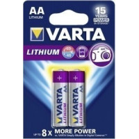 1x2 Varta Lithium Mignon AA LR 6