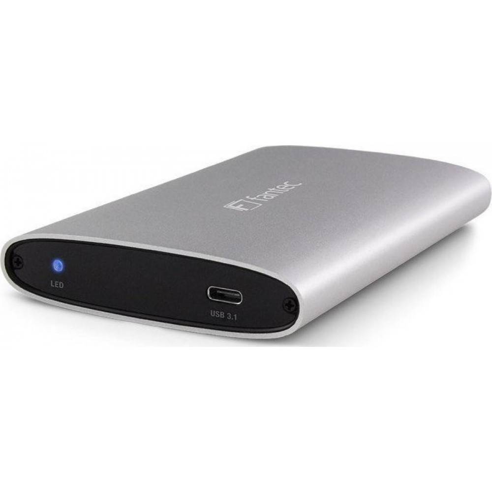 FANTEC ALU-25U31 silver 2,5 USB 3.1 Type C Aluminium