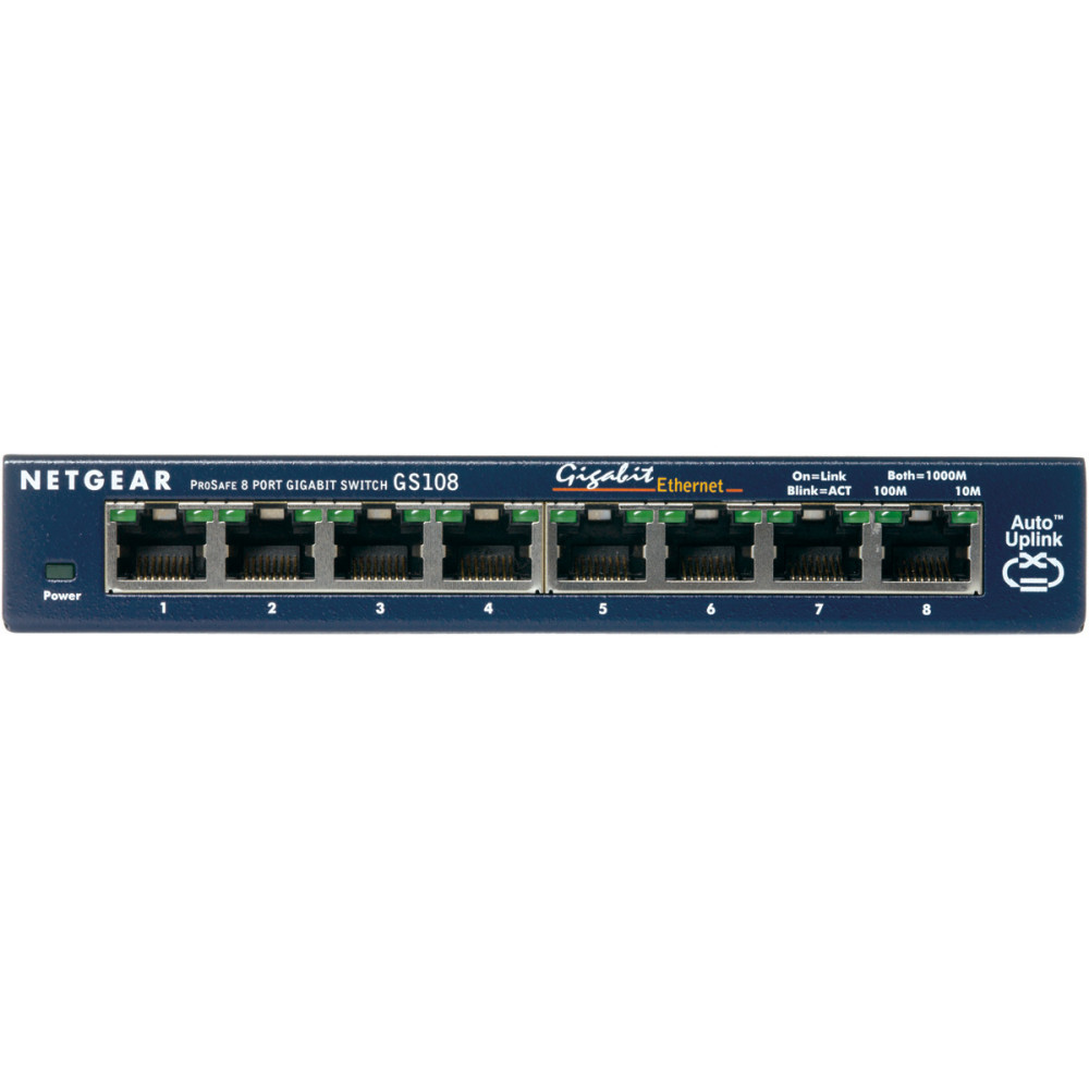 Netgear GS 108 GE Switch με 8 Θύρες Gigabit (1Gbps) Ethernet