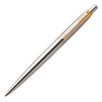 Parker Στυλό Ballpoint με Μπλε Mελάνι Jotter Stainless Steel GT