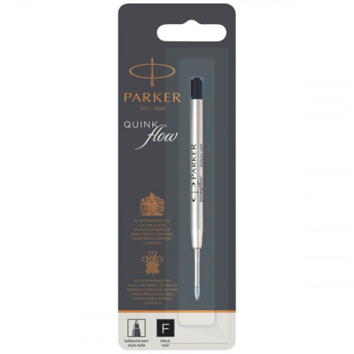 Parker Quinkflow Ανταλλακτικό Μελάνι για Στυλό σε Μαύρο χρώμα Ballpoint Fine