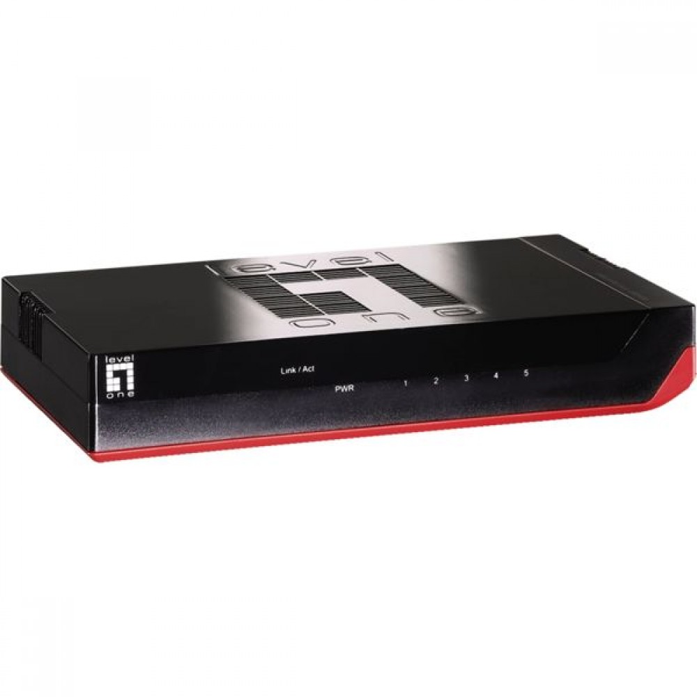 Level One GSW-0507 Unmanaged L2 Switch με 5 Θύρες Gigabit (1Gbps) Ethernet