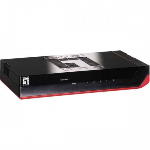 Level One GSW-0507 Unmanaged L2 Switch με 5 Θύρες Gigabit (1Gbps) Ethernet