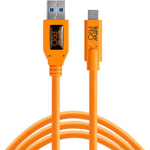 Tether Tools Regular USB 3.0 Cable USB-C male - USB-A male Πορτοκαλί 4,60m (TET-CUC3215-ORG)