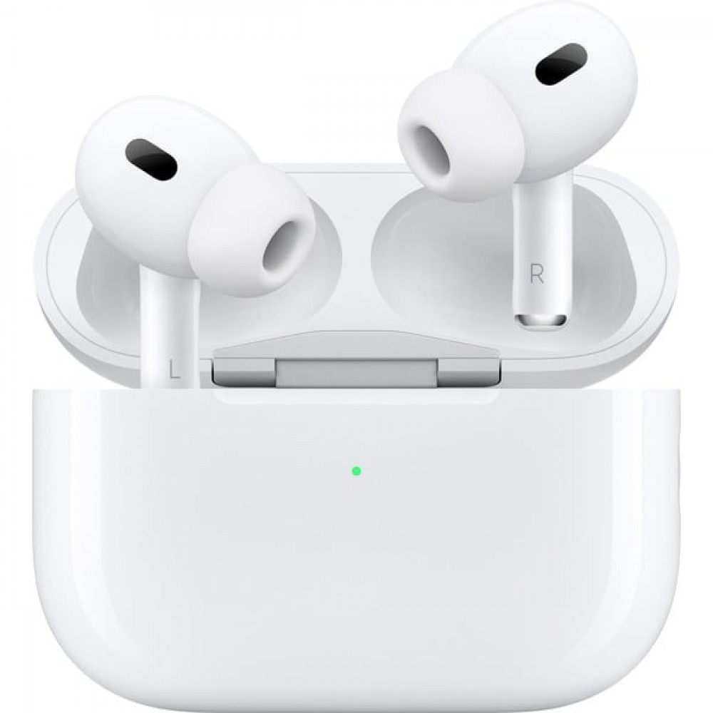 Apple AirPods Pro (2nd generation) with MagSafe Charging Case (USB‑C) In-ear Bluetooth Handsfree Ακουστικά με Αντοχή στον Ιδρώτα και Θήκη Φόρτισης Λευκά