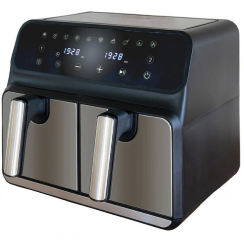 Unold Air Fryer με Διπλό Αποσπώμενο Κάδο 8lt Ασημί 58685