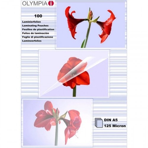 1x100 Olympia Laminating pouches DIN A5 125 micron      9177