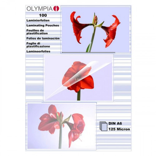 1x100 Olympia Laminating pouches DIN A6 125 micron      9178