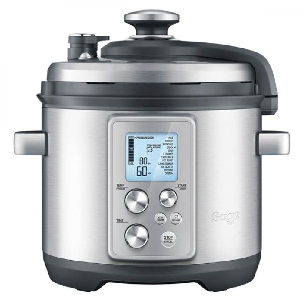Sage Fast Slow Pro Πολυμάγειρας 1100W με Χωρητικότητα 6lt Ασημί