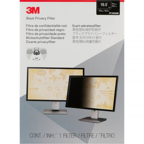 3M PF195W9B Φίλτρο Προστασίας Απορρήτου για Οθόνη 19.5