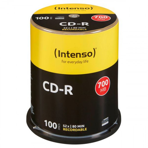 1x100 Intenso CD-R 80 / 700MB 52x Speed, Cakebox