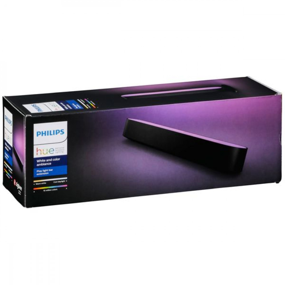 Philips Hue Play LED WACA 1x Extension black Διακοσμητικό Φωτιστικό με Φωτισμό RGB Μπάρα LED σε Μαύρο Χρώμα
