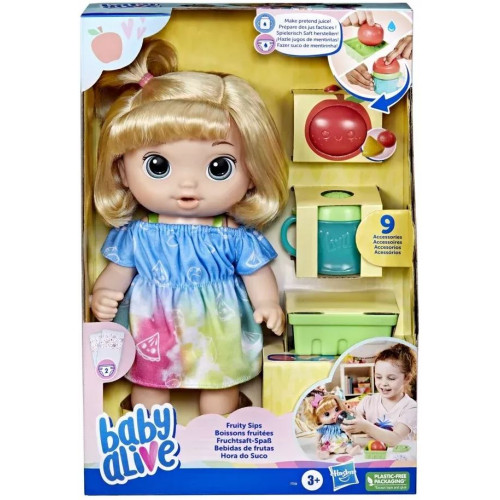 Hasbro Baby Alive: Fruity Sips Apple Blonde Hair (F7356)